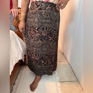 Charter Club Floral Patterned Maxi Skirt